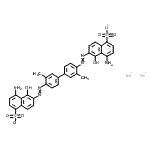 CAS 登录号：2609-87-2， 二钠4-氨基-6-[4-[4-[(8-氨基-1-羟基-5-磺酸-2-萘基)偶氮]-3-甲基-苯基]-2-甲基-苯基]偶氮-5-羟基-萘-1-磺酸酯
