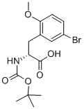 CAS 登录号：261380-17-0， (R)-N-叔丁氧羰基-(5-溴-2-甲氧基苯基)丙氨酸