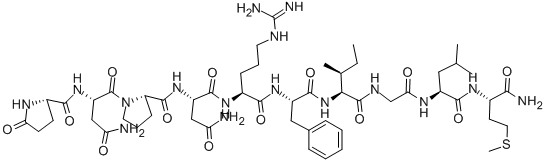CAS 登录号：26145-48-2， 5-氧代-L-脯氨酰-L-天冬氨酰胺酰-L-脯氨酰-L-天冬氨酰胺酰-L-精氨酰-L-苯丙氨酰-L-异亮氨酰甘氨酰-L-亮氨酰-L-蛋氨酰胺