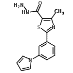CAS#: 262589-42-4, 4-Methyl-2-[3-(1H-Pyrrol-1-Yl)Phenyl]-1,3-Thiazole-5-Carbohydrazide