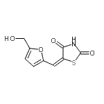 CAS#: 262601-99-0, (5E)-5-{[5-(Hydroxymethyl)-2-Furyl]Methylene}-1,3-Thiazolidine-2,4-Dione