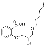CAS 登录号：26281-69-6， 2-(2-羟基-3-己基氧基丙氧基)苯甲酸