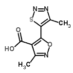 CAS#: 263385-59-7, 3-Methyl-5-(4-Methyl-1,2,3-Thiadiazol-5-Yl)-1,2-Oxazole-4-Carboxylic Acid