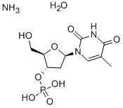 CAS 登录号：2642-43-5， [(2R,3S,5R)-3-羟基-5-(5-甲基-2,4-二氧代嘧啶-1-基)四氢呋喃-2-基]甲基磷酸二氢酯