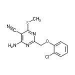 CAS#: 266309-89-1, 4-Amino-2-[(2-Chlorophenoxy)Methyl]-6-(Methylsulfanyl)-5-Pyrimidinecarbonitrile