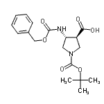 CAS#: 267230-43-3, (3S,4R)-4-{[(Benzyloxy)Carbonyl]Amino}-1-{[(2-Methyl-2-Propanyl)Oxy]Carbonyl}-3-Pyrrolidinecarboxylic Acid