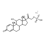 CAS 登录号：2681-16-5， 钠11,17-二羟基-3,20-二氧代孕甾烷-1,4-二烯-21-基氢磷酸酯
