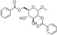 CAS 登录号:26927-44-6, 甲基 2,6-二-O-苯甲酰基-alpha-D-吡喃葡萄糖苷