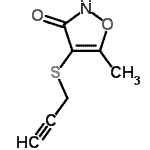 CAS 登录号：271787-03-2， 5-甲基-4-(2-丙炔-1-基硫基)-1,2-恶唑-3(2H)-酮