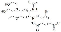 CAS 登录号：27189-31-7， N-[5-[二(2-羟基乙基)氨基]-2-[2-(2-溴-4,6-二硝基苯基)偶氮]-4-乙氧基苯基]-乙酰胺