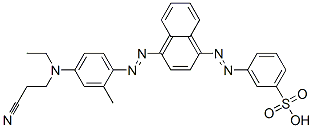 CAS#: 27452-68-2, 3-[[4-[[4-[(2-Cyanoethyl)Ethylamino]-o-Tolyl]Azo]-1-Naphthyl]Azo]Benzenesulphonic Acid