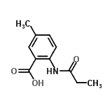 CAS 登录号：274901-74-5， 5-甲基-2-(丙酰基氨基)苯甲酸