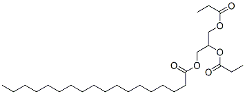 CAS 登录号:27579-33-5, 2,3-二(1-氧代丙氧基)丙基硬脂酸酯