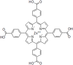 CAS 登录号：27647-84-3， 四(4-羧基苯基)卟吩锌(II)
