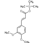 CAS 登录号:27750-71-6, 三甲基硅烷基(2E)-3-(3,4-二甲氧基苯基)丙烯酸酯