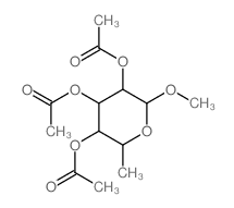 CAS 登录号:28251-53-8, 甲基 2-O,3-O,4-O-三乙酰基-6-脱氧-alpha-L-吡喃甘露糖苷