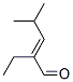 CAS 登录号：28419-86-5， 2-乙基-4-甲基-2-戊烯醛