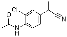 CAS 登录号：28581-73-9， N-[2-氯-4-(1-氰基乙基)苯基]乙酰胺
