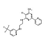 CAS#: 286008-56-8, N-[5-Chloro-6-Methyl-2-(2-Pyridinyl)-4-Pyrimidinyl]-N'-[4-(Trifluoromethyl)-2-Pyridinyl]-1,2-Ethanediamine