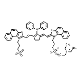 CAS 登录号：28645-14-9， N,N-二乙基乙铵3-[(2Z)-2-{(2E)-2-[2-(二苯基氨基)-3-{(E)-2-[1-(3-磺酸丙基)萘并[1,2-d][1,3]噻唑-1-鎓-2-基]乙烯基}-2-环戊烯-1-亚基]亚乙基}萘并[1,2-d][1,3]噻唑-1(2H)-基]-1-丙烷磺酸酯
