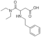 CAS 登录号:28646-21-1, DL-N,N-二乙基-3-(苯乙基氨基)-琥珀酰胺酸