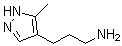 CAS 登录号：28739-42-6， 3-(5-甲基-1H-吡唑-4-基)-1-丙胺
