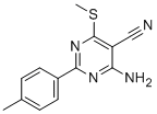 CAS#: 287922-40-1, 4-Amino-2-(4-Methylphenyl)-6-(Methylthio)Pyrimidine-5-Carbonitrile