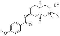 CAS#: 28798-18-7, [(4aS,7S,8aR)-2-ethyl-2-methyl-3,4,4a,5,6,7,8,8a-octahydro-1H-isoquinolin-2-ium-7-yl] 4-methoxybenzoate bromide