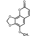 CAS 登录号：28843-40-5， 4-甲氧基-8H-[1,3]二氧杂环戊并[4,5-h]苯并吡喃-8-酮