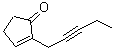 CAS 登录号：29119-44-6， 2-(2-戊炔-1-基)-2-环戊烯-1-酮