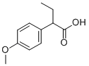 CAS 登录号：29644-99-3， 2-(4-甲氧基苯基)丁酸
