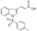 CAS 登录号：298187-97-0， 3-(1-[(4-甲基苯基)磺酰基]-1H-吲哚-3-基)丙烯酸