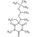 CAS 登录号：29836-74-6， 5-乙基-1,3-二甲基-5-{4-[(三甲基硅烷基)氧基]-2-戊烷基}-2,4,6(1H,3H,5H)-嘧啶三酮