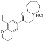 CAS 登录号:30075-13-9, 3-(氮杂环庚-1-基)-1-(3-乙基-4-丙氧基苯基)丙-1-酮盐酸盐