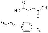 CAS 登录号：30174-67-5， 亚甲基-丁二酸与 1,3-丁二烯和苯乙烯的聚合物