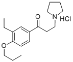 CAS 登录号:30195-67-6, 1-(3-乙基-4-丙氧基苯基)-3-吡咯烷-1-基丙-1-酮盐酸盐