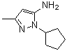 CAS 登录号：30241-37-3， 1-环戊基-3-甲基-1H-吡唑-5-胺