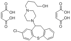 CAS 登录号:30319-66-5, 4-(8-氯-10,11-二氢二苯并(b,f)硫杂卓-10-基)-1-哌嗪丁醇二马来酸盐