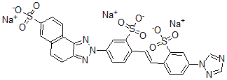 CAS#: 30468-49-6, Trisodium 2-[3-Sulfonato-4-[(E)-2-[2-Sulfonato-4-(1,2,4-Triazol-1-Yl)Phenyl]Ethenyl]Phenyl]Benzo[E]Benzotriazole-7-Sulfonate