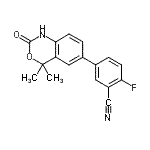 CAS#: 304854-07-7, 5-(4,4-Dimethyl-2-Oxo-1,4-Dihydro-2H-3,1-Benzoxazin-6-Yl)-2-Fluorobenzonitrile