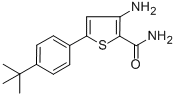 CAS 登录号：306935-13-7， 3-氨基-5-[4-(叔丁基)苯基]噻吩-2-甲酰胺