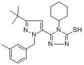 CAS#: 306937-11-1, 5-[3-(Tert-Butyl)-1-(3-Methylbenzyl)-1H-Pyrazol-5-Yl]-4-Cyclohexyl-4H-1,2,4-Triazole-3-Thiol
