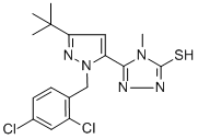 CAS#: 306937-18-8, 5-[3-(Tert-Butyl)-1-(2,4-Dichlorobenzyl)-1H-Pyrazol-5-Yl]-4-Methyl-4H-1,2,4-Triazole-3-Thiol
