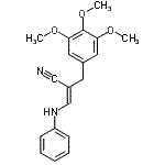 CAS 登录号:30953-85-6, (2Z)-3-苯胺基-2-(3,4,5-三甲氧基苄基)丙烯腈