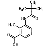 CAS 登录号：312317-36-5， 3-[(2,2-二甲基丙烷酰基)氨基]-2-甲基苯甲酸