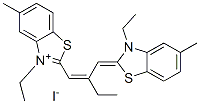 CAS 登录号：3148-90-1， (2Z)-3-乙基-2-[(2E)-2-[(3-乙基-5-甲基-2H-1,3-苯并噻唑-1-鎓-2-基)亚甲基]丁亚基]-5-甲基-1,3-苯并噻唑碘化物