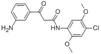 CAS 登录号：31522-24-4， 3-氨基-N-(4-氯-2,5-二甲氧基苯基)-beta-氧代-苯丙酰胺