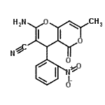 CAS#: 315246-02-7, 2-Amino-7-Methyl-4-(2-Nitrophenyl)-5-Oxo-4H,5H-Pyrano[4,3-b]Pyran-3-Carbonitrile