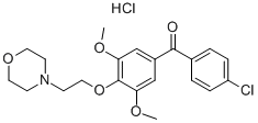 CAS#: 31848-02-9, (4-Chlorophenyl)-[3,5-Dimethoxy-4-(2-Morpholin-4-Ium-4-Ylethoxy)Phenyl]Methanone Chloride