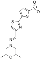 CAS#: 31898-45-0, N-(2,6-Dimethylmorpholin-4-Yl)-1-[2-(5-Nitrothiophen-2-Yl)-1,3-Thiazol-4-Yl]Methanimine